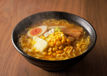 Ramen dish on a wood surface